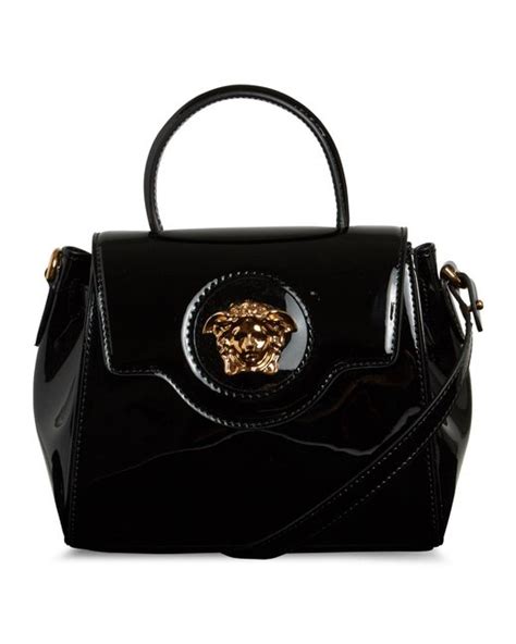 borsa versace vernice 2016 nera e dorata|Borse Versace in Vernice Nero .